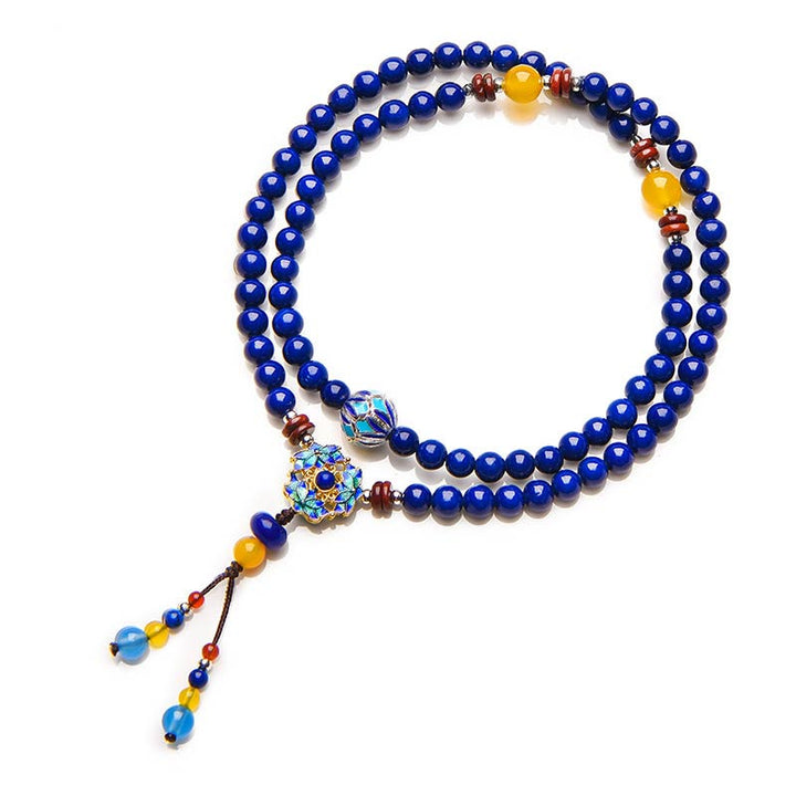 Braccialetto positivo Buddha Stones Lazurite Yellow Agate