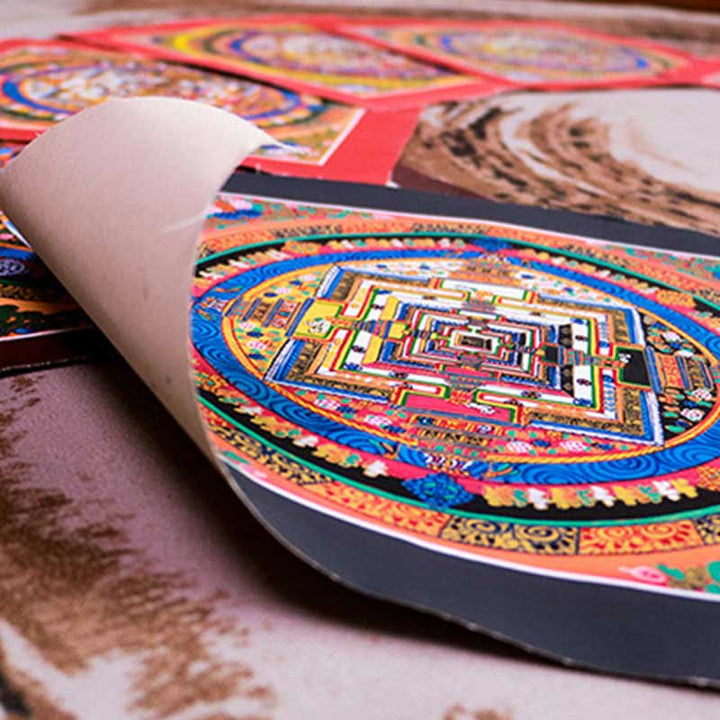 Pittura tibetana fatta a mano Thangka Mandala Blind Box Motivo colore casuale