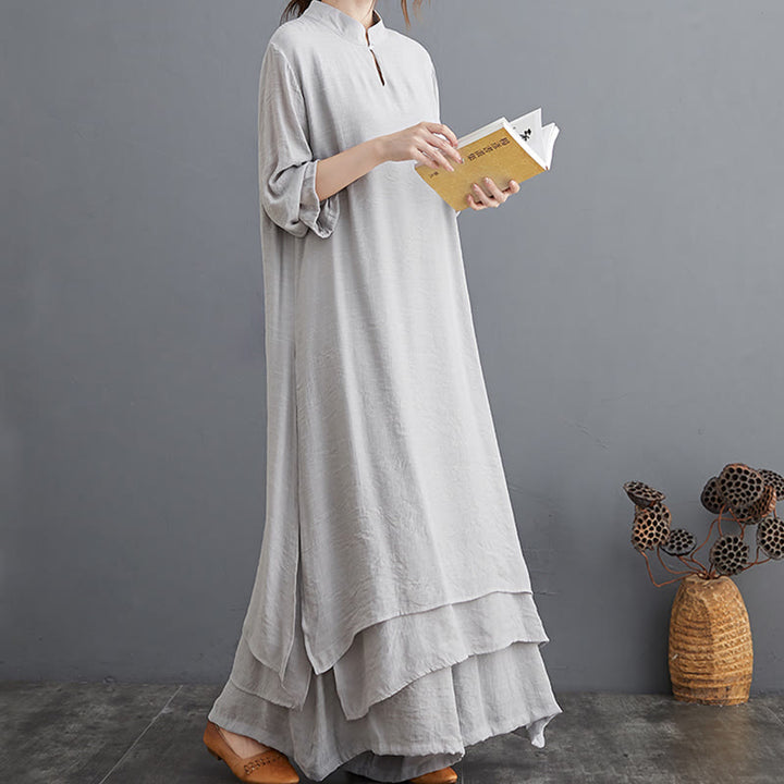 Buddha Stones Modello semplice Meditazione Preghiera Spirituale Zen Pratica Yoga Abbigliamento Donna Set