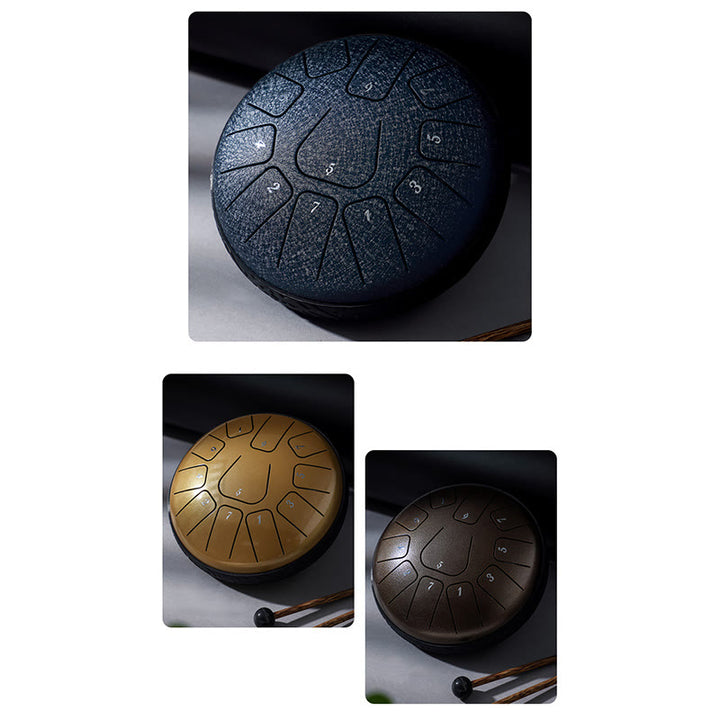 Buddha Stones Steel Tongue Drum Sound Healing Meditazione Yoga Lotus Drum Kit 11 Note 6 Pollici