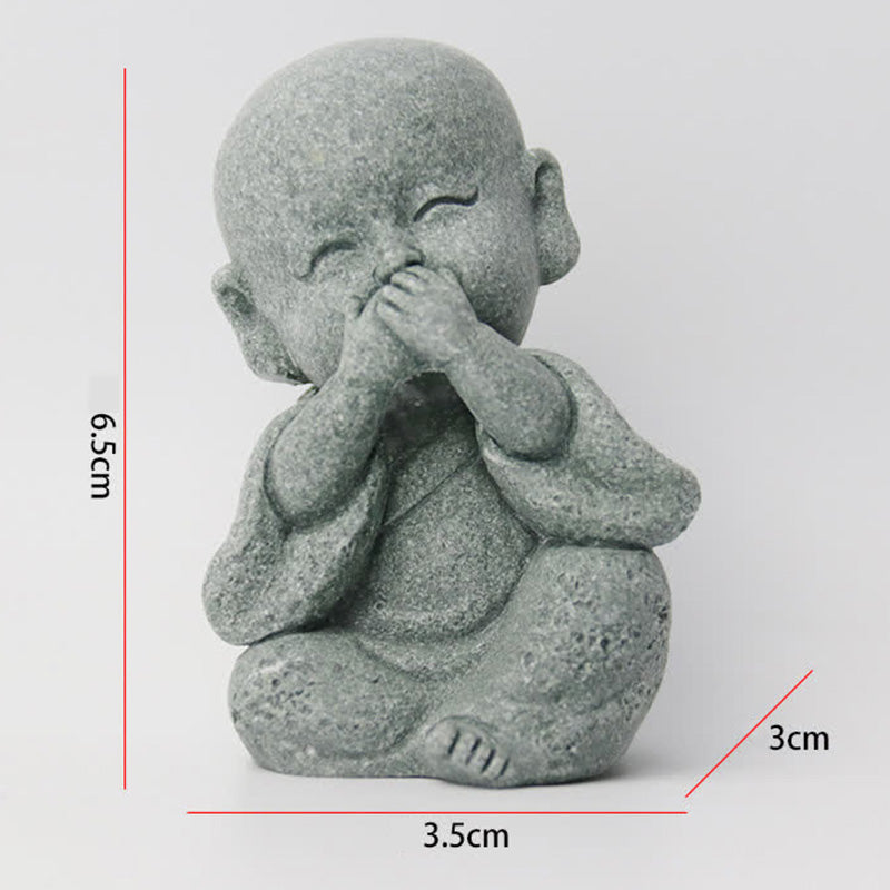 Buddha Stones Meditazione Preghiera Monaco Statua del Buddha Serenità Decorazione della casa
