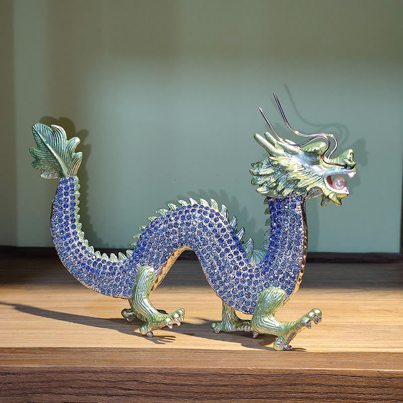 Buddha Stones fatte a mano Feng Shui Drago Fortuna Successo Decorazione della casa - Blu Verde - image 16