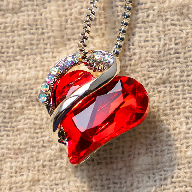 Collana con ciondolo con energia curativa, pietra portafortuna del cuore Buddha Stones d'amore