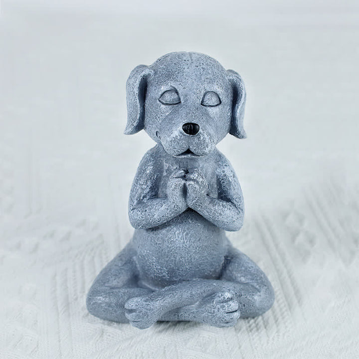 Meditazione Zen Cane Gatto Rana Decorazione - Meditazione Cane 9CMX8CMX12CM (180g) - image 0