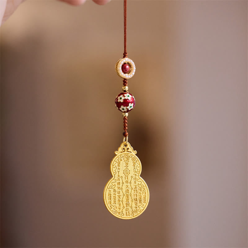 Buddha Stones Wu Lou Zucca Fu Carattere Tai Sui Amuleto Fortuna Telefono Appeso Decorazione Portachiavi