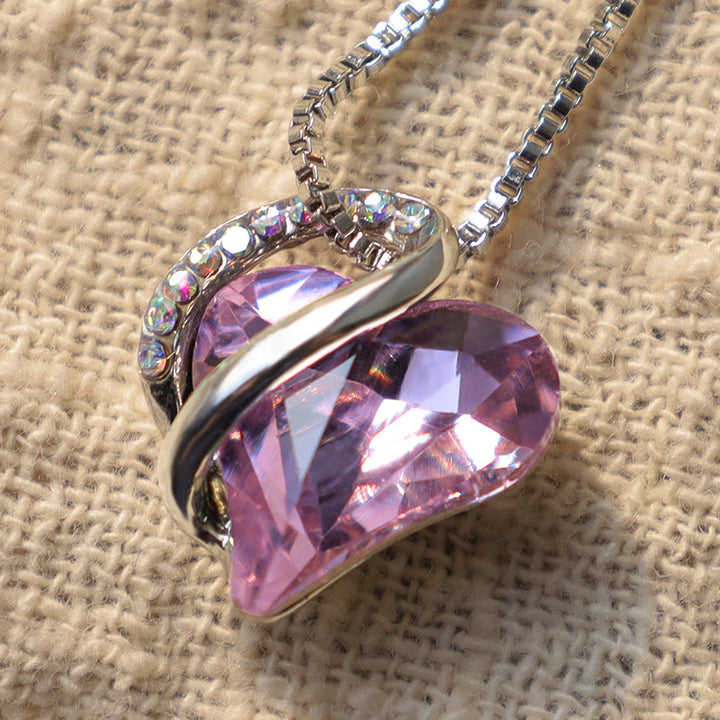 Collana con ciondolo con energia curativa, pietra portafortuna del cuore Buddha Stones d'amore