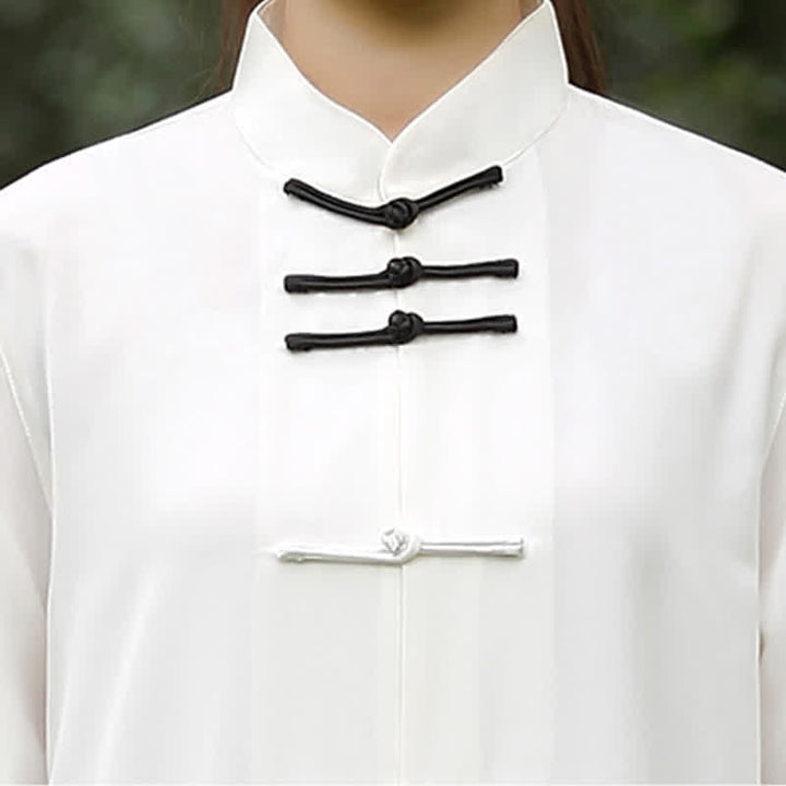 Buddha Stones 3 pezzi Yin Yang Albero Tai Chi Spirituale Zen Pratica Meditazione Preghiera Uniforme Unisex Abbigliamento Set - image 6