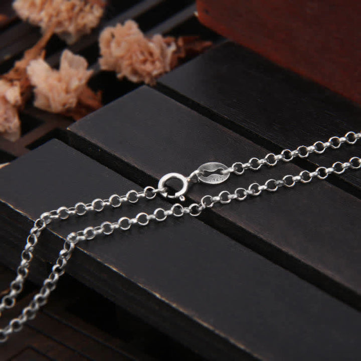 Collana con ciondolo Buddha Stones in argento sterling 999 Buddha Demon Serenity - Catena in argento Sterling 925 da 55 cm (solo catena, senza ciondolo) - image 7