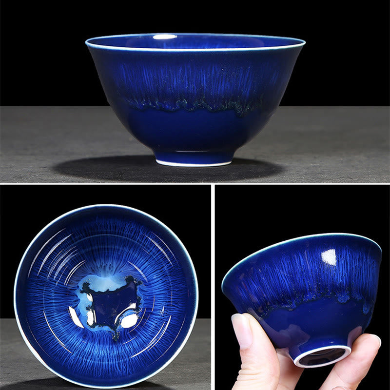 Buddha Stones Tazza da tè in ceramica cinese Jianzhan Glaze Kiln Change Tenmoku Kung Fu Tea Cup
