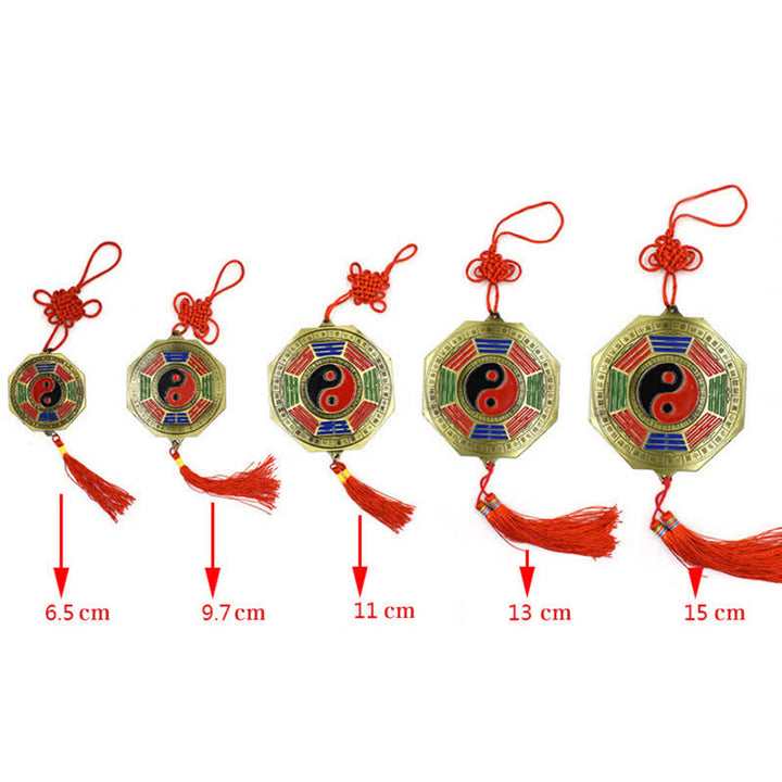 Mappa Feng Shui Bagua Cinque monete imperatore Mappa energetica armonia nodo cinese