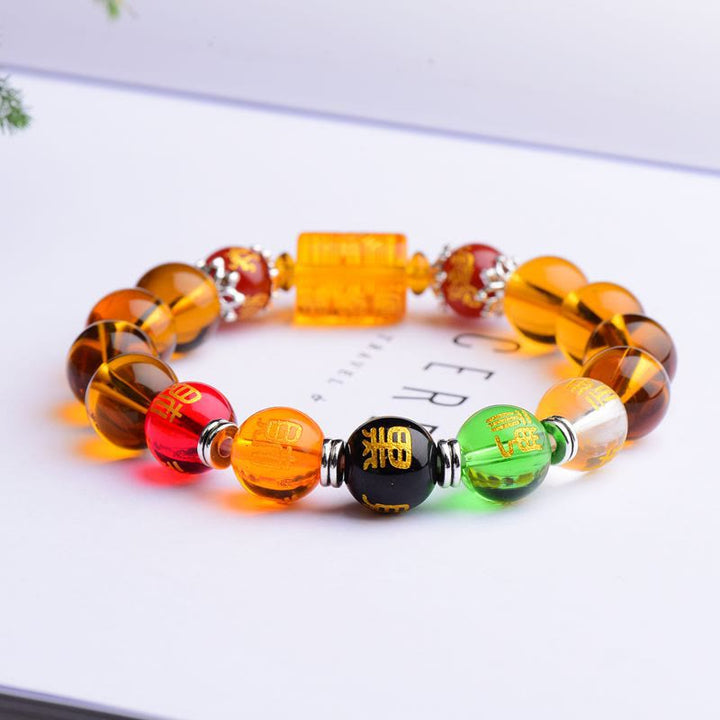 Bracciale Buddha Stones Natural Citrine Fortuna Felicità