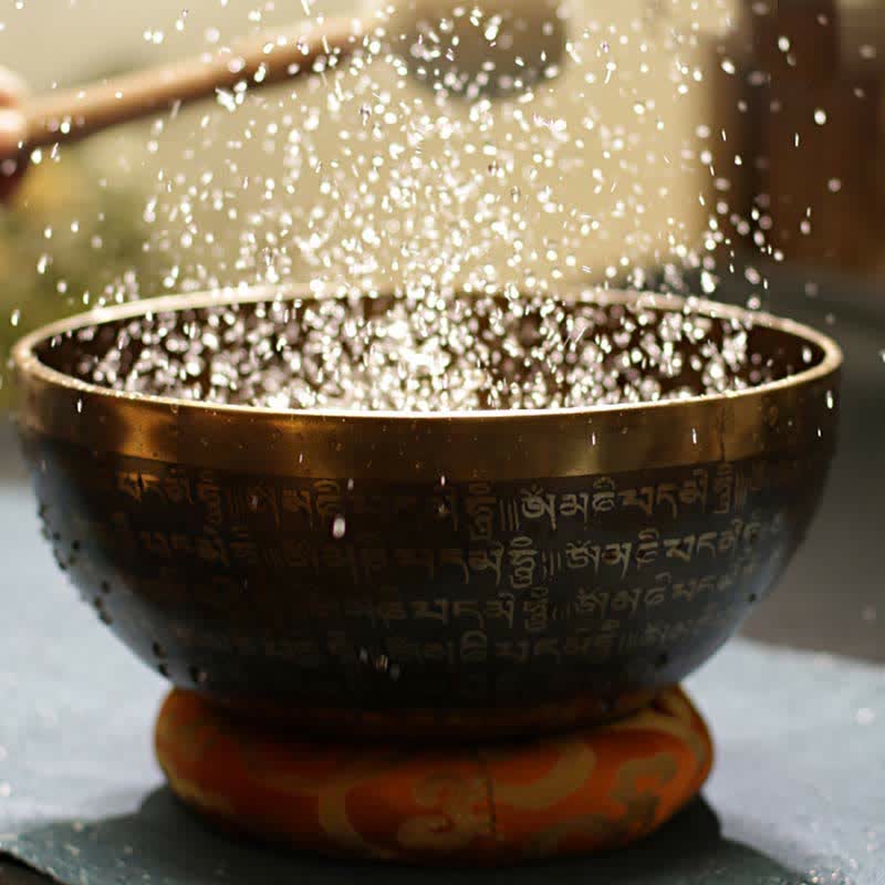 Ciotola tibetana Sutra realizzata a mano per la guarigione e la meditazione. Set di ciotole sonore per energia positiva. - image 1