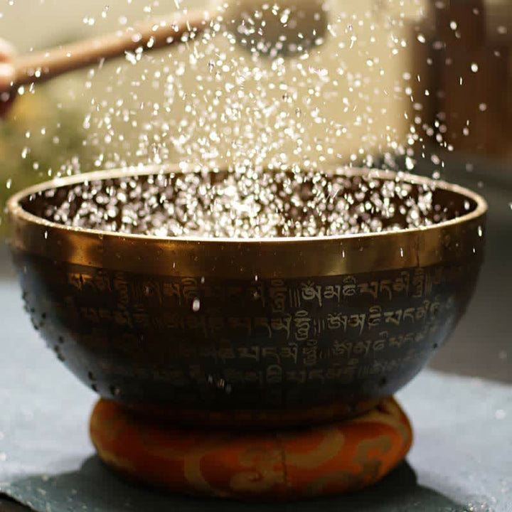 Ciotola tibetana Sutra realizzata a mano per la guarigione e la meditazione. Set di ciotole sonore per energia positiva. - image 1
