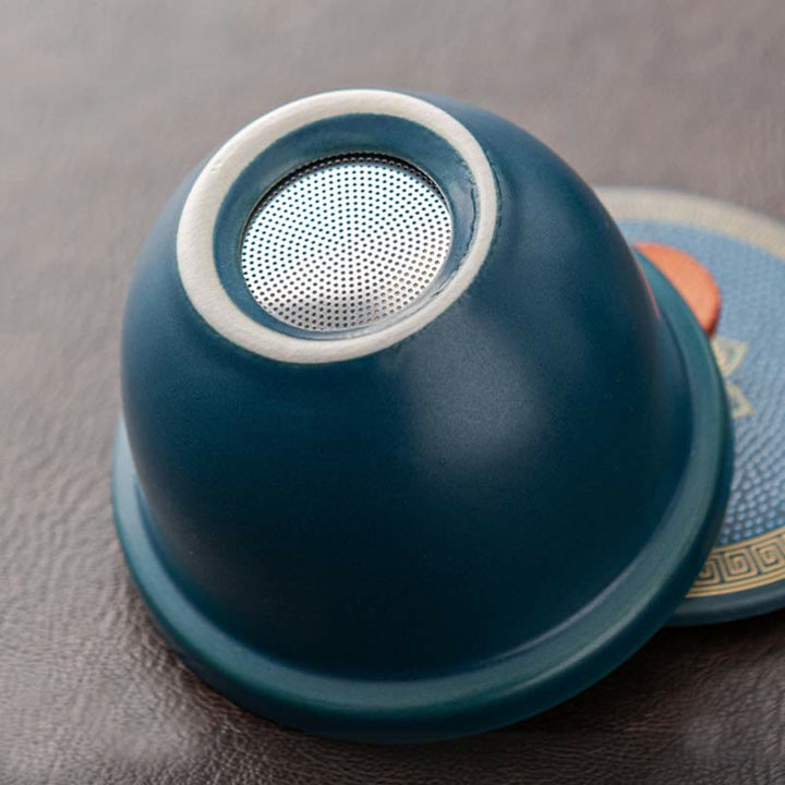 Buddha Stones Flower Chinese Gongfu Teiera in ceramica portatile Set da tè da viaggio all'aperto - image 5