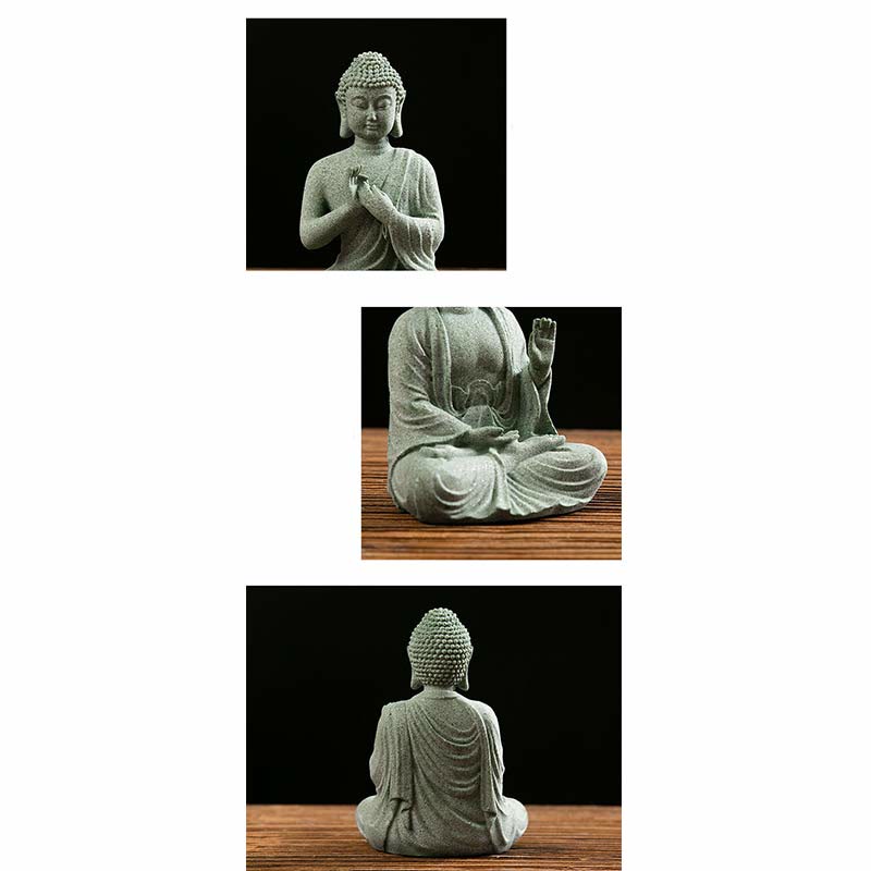 Buddha Stones Meditazione Tibetana Contemplazione Buddha Serenità Compassione Statua Figurina Decorazione