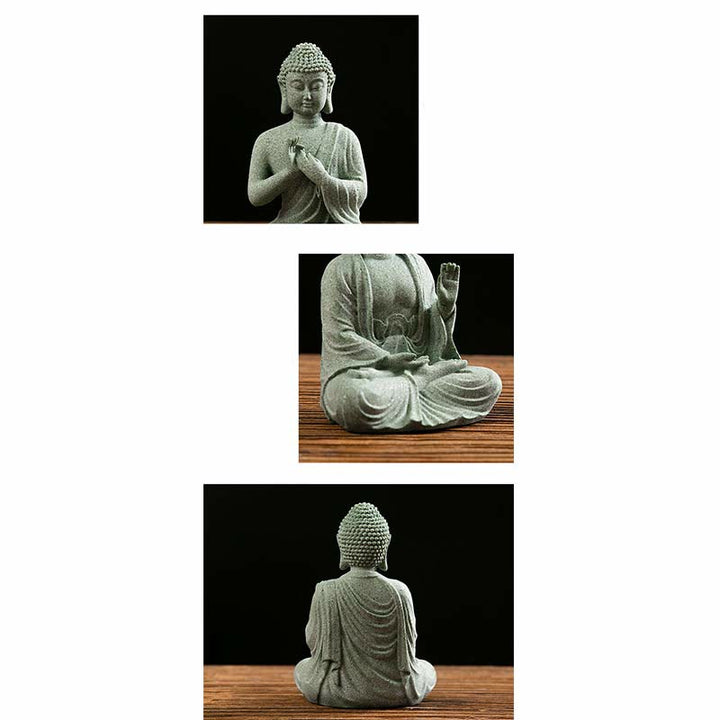 Buddha Stones Meditazione Tibetana Contemplazione Buddha Serenità Compassione Statua Figurina Decorazione