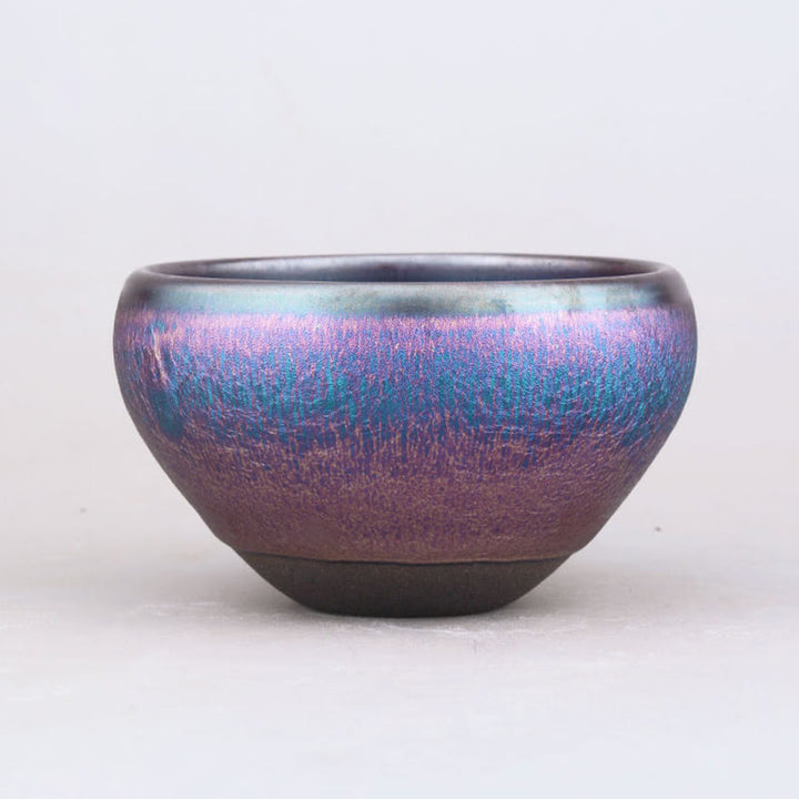 Buddha Stones fatte a mano Aurora Rainbow Design Tazza da tè cinese Jianzhan in ceramica Tazza da tè Tenmoku Kung Fu