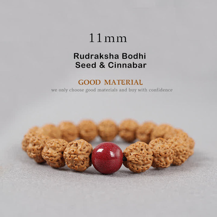 Buddha Stones Tibet Rudraksha Bodhi Seed Dzi Bead Ambra Turchese Bracciale della Ricchezza