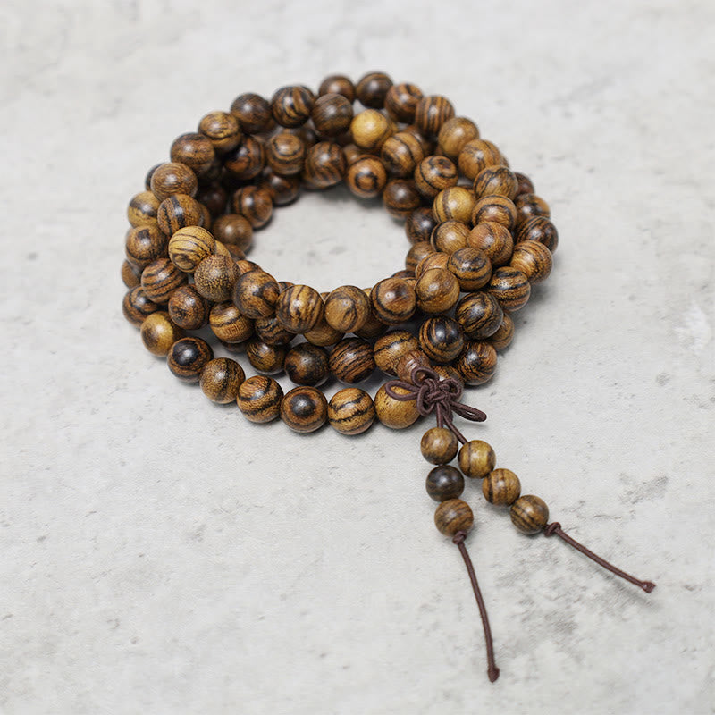 Buddha Stones 108 Mala Beads Bracciale Preghiera Meditazione Sandalo Elastico - image 21