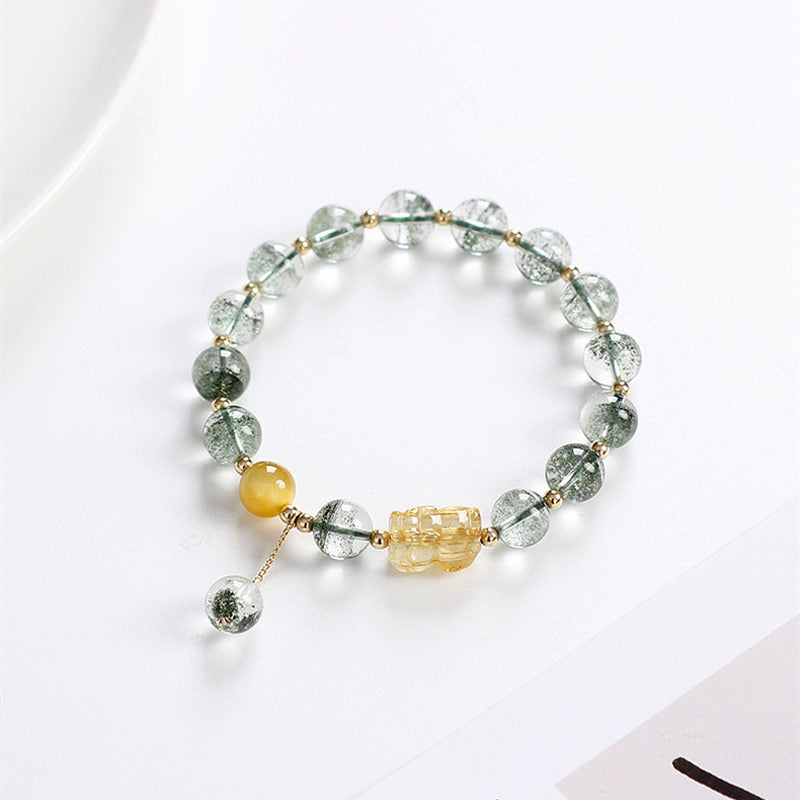 Bracciale Buddha Stones Green Phantom Citrine PiXiu Confidence