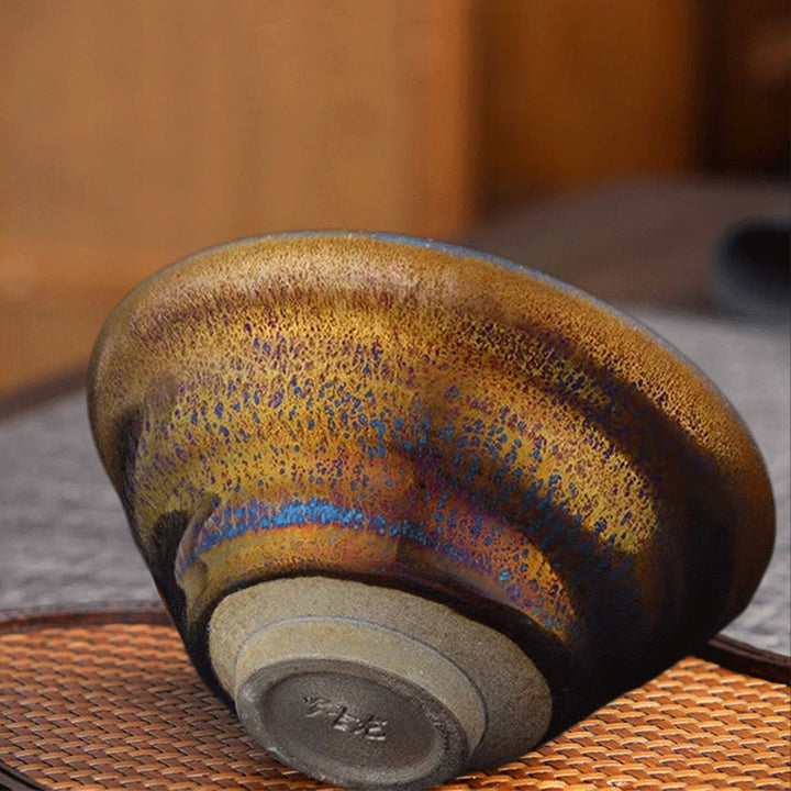 Buddha Stones cinese Jianzhan colorato Via Lattea smaltata tazza da tè in ceramica Tenmoku Kung Fu tazza da tè