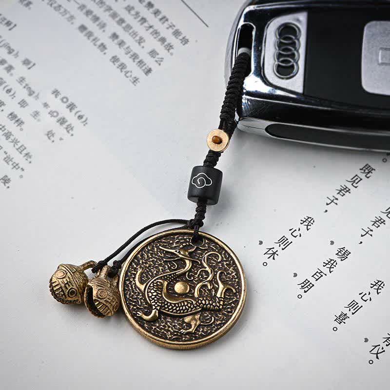 Buddha Stones Quattro Simboli Drago Azzurro Tigre Bianca Uccello Vermiglio Tartaruga Nera Portachiavi