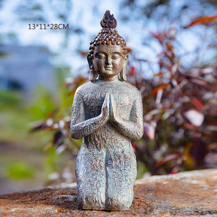 Statua in resina di Buddha Zen in meditazione, decorazione per la casa