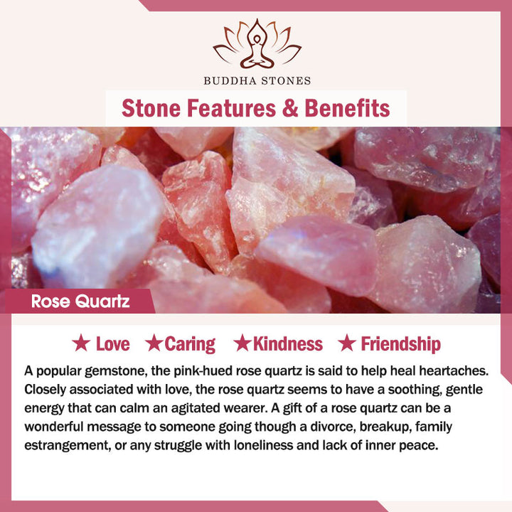 Buddha Stones 108 Mala Beads Ametista Quarzo Rosa Braccialetto con Nappa di Guarigione Spirituale