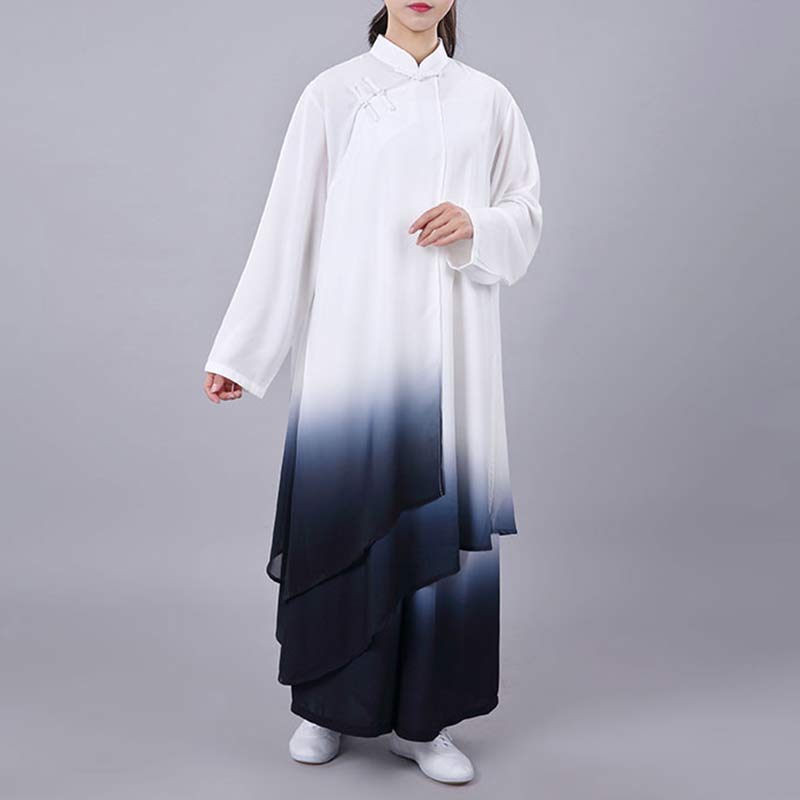 Buddha Stones Pittura sfumata Meditazione Preghiera Spirituale Zen Tai Chi Qigong Pratica Set di abbigliamento unisex