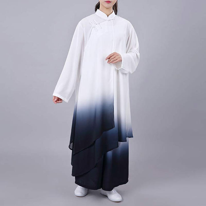 Buddha Stones Pittura sfumata Meditazione Preghiera Spirituale Zen Tai Chi Qigong Pratica Set di abbigliamento unisex