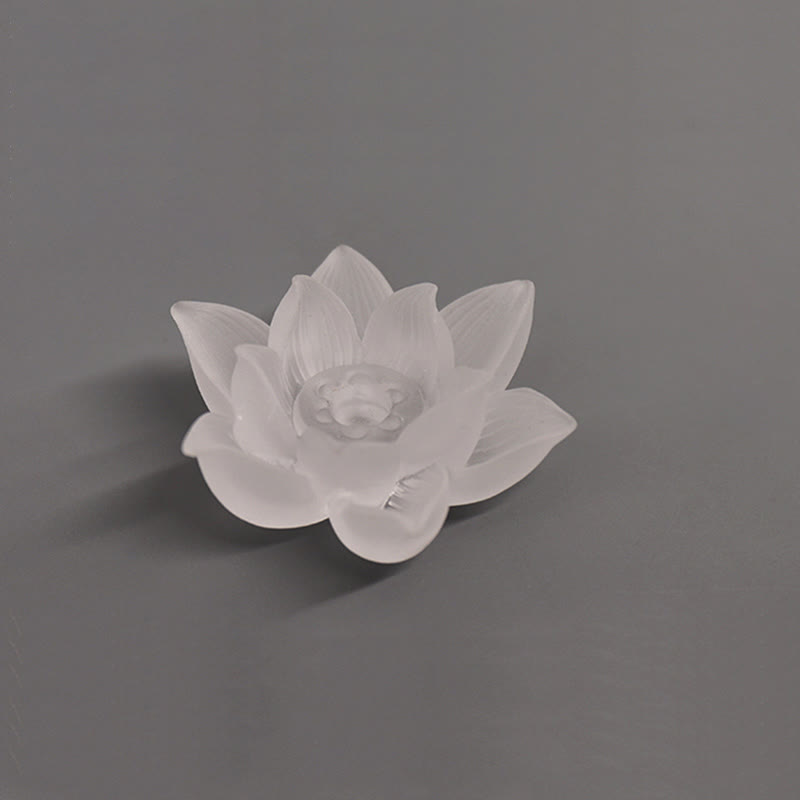 Buddha Stones Mini Lotus Liuli Cristallo Guarigione Meditazione Bastoncino Bruciatore di Incenso