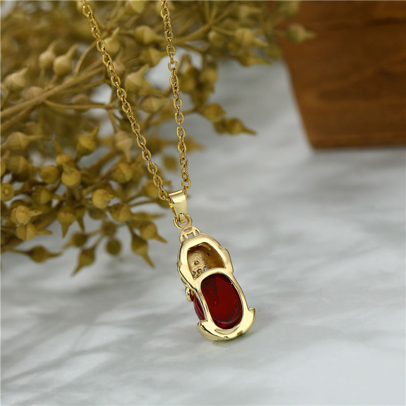Collana della fortuna di Pixiu in granato naturale Buddha Stones - image 5