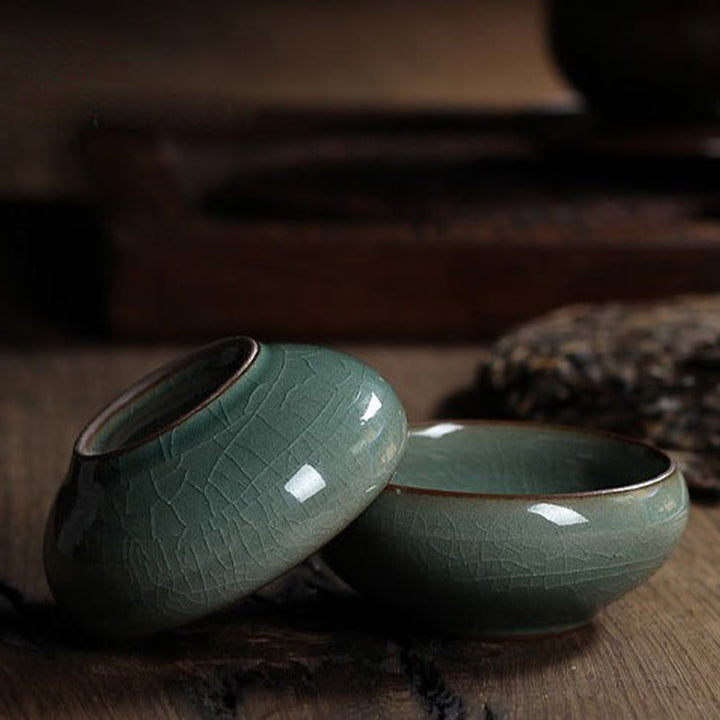 Buddha Stones Koi Fish colorato Tazza da tè in ceramica Kung Fu Tazza da tè Ciotola - image 3