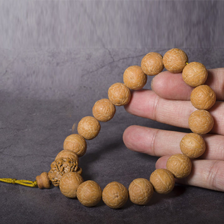 Buddha Stones Bodhi Seme Fortuna Auspicio Mala da polso Nappa Mala tascabile
