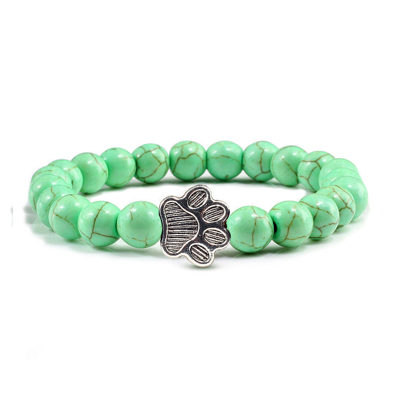 Buddha Stones Braccialetto con pietra "Salva un cane" - Perline verde chiaro - image 18