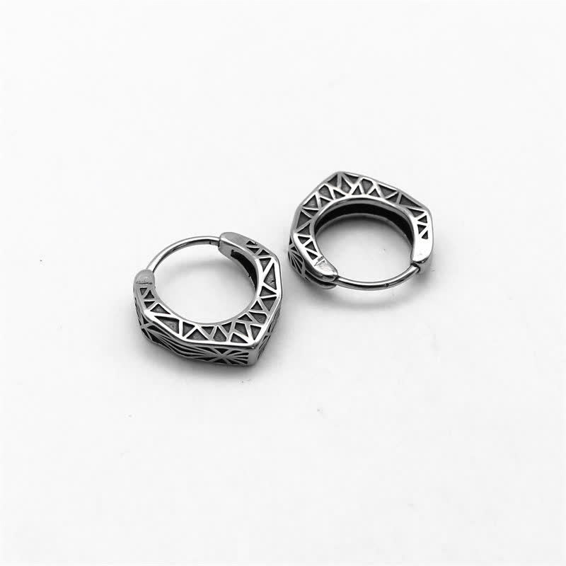 Orecchini Viking Hoop Titanium Steel Balance - image 9