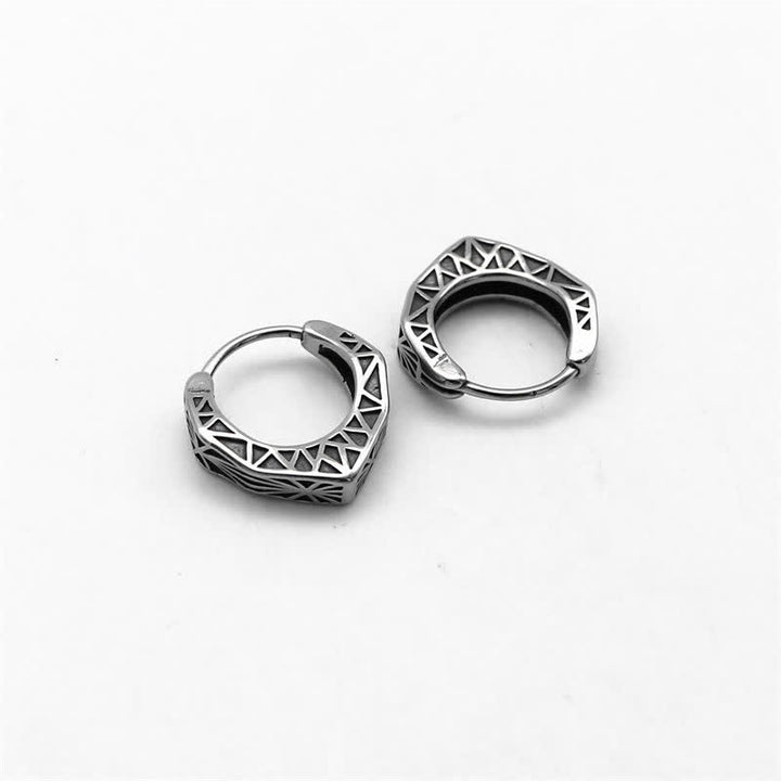 Orecchini Viking Hoop Titanium Steel Balance - image 9