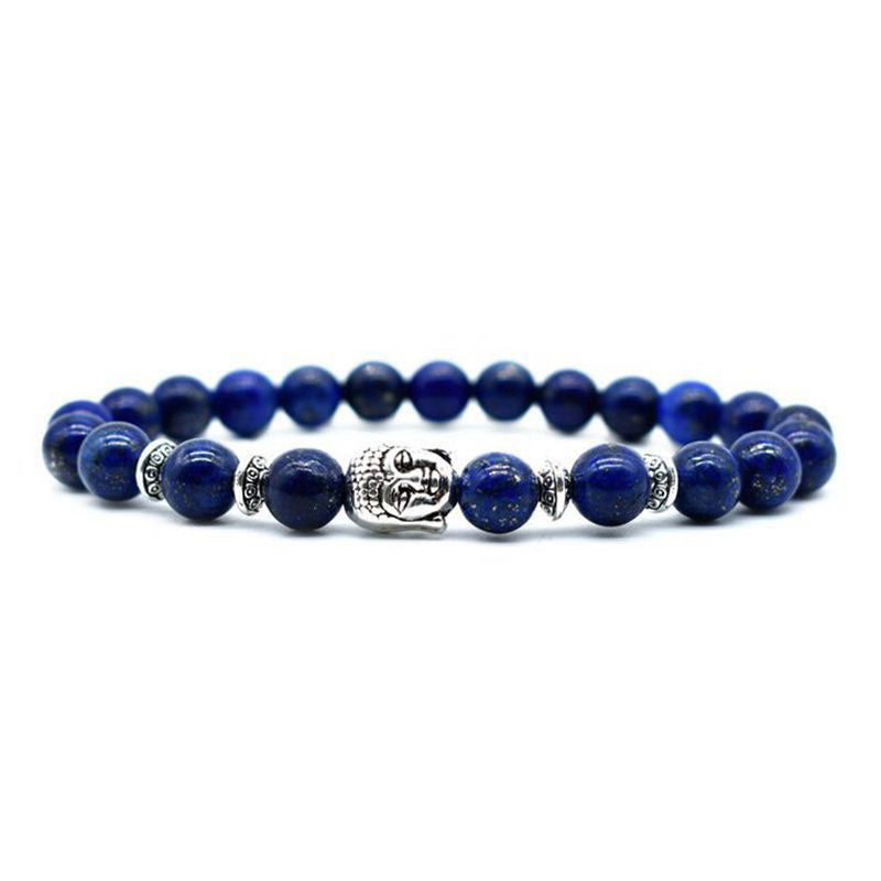 Braccialetto di guarigione dell'amore con Buddha Stones e ametista - Lazurite - image 5