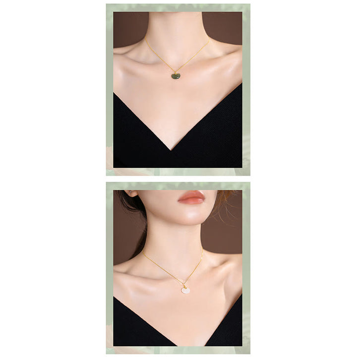 Collana con ciondolo a forma di farfalla Buddha che ride in giada ciano naturale Hetian Jade in argento sterling 925 - image 8