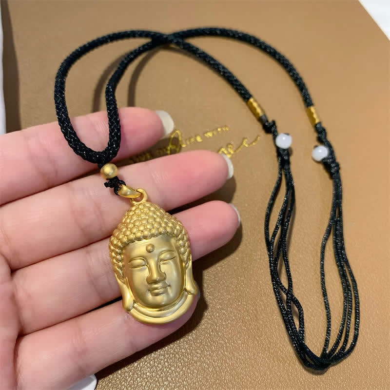 Collana con ciondolo in rame e Buddha dorato e ricchezza - Grande - image 1