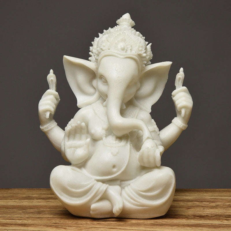 Buddha Stones Ganesh Ganpati Statua Elefante Ricchezza Benedizione Decorazione Casa