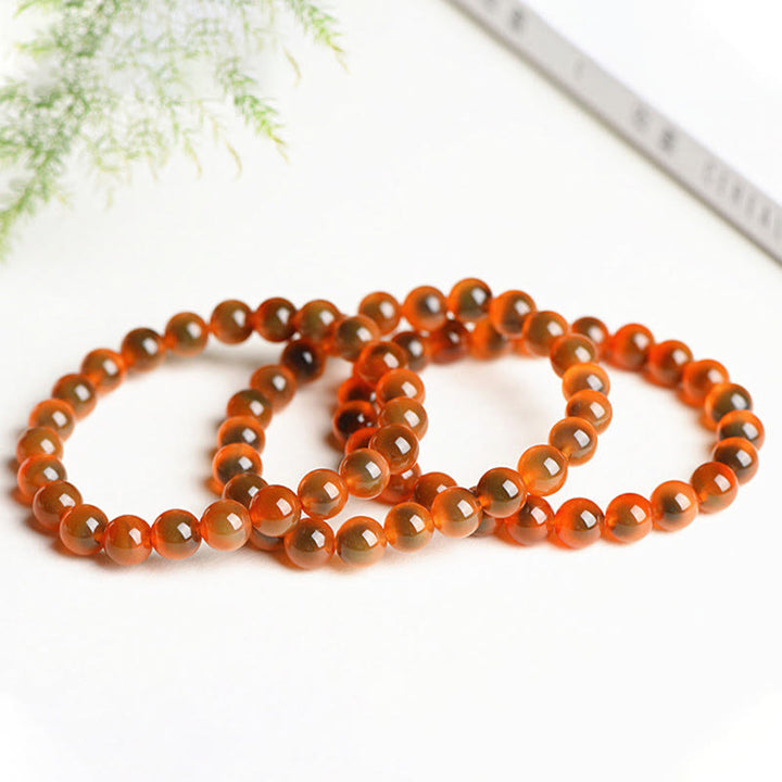 Braccialetto di perline di forza armonia agata caramella colorata naturale Buddha Stones