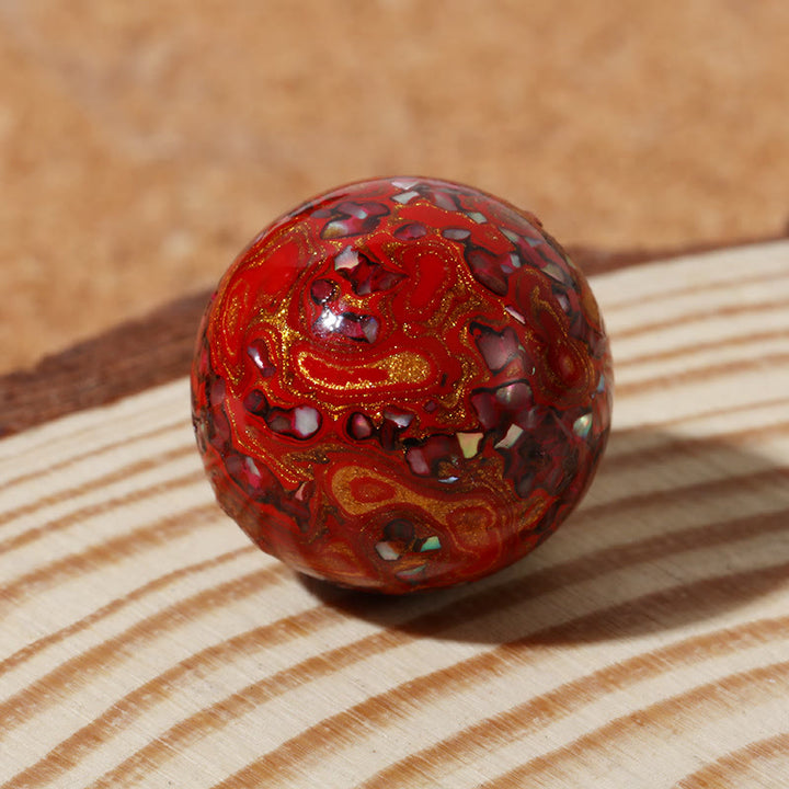Braccialetto di perle di lacca multicolore naturale Buddha Stones Calm