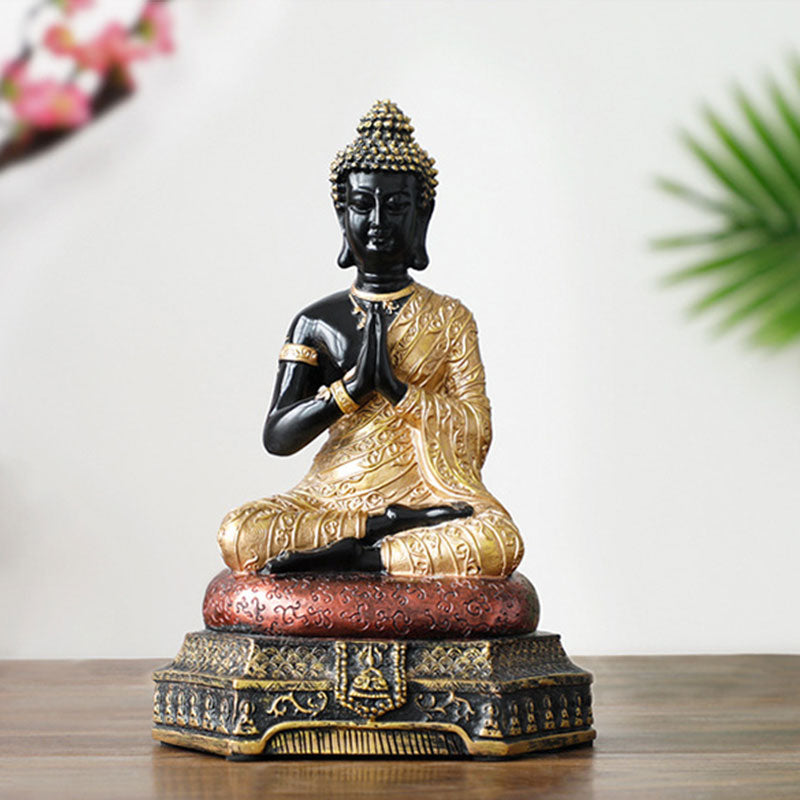 Buddha Stones Statua in resina della compassione del Buddha Decorazione