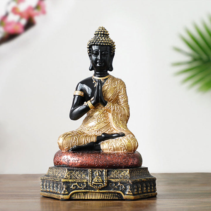 Buddha Stones Statua in resina della compassione del Buddha Decorazione