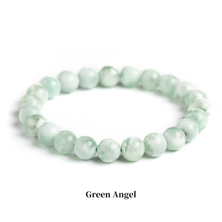 Braccialetto di perle curative in quarzo naturale Buddha Stones - 8 millimetri - Angelo verde - image 76