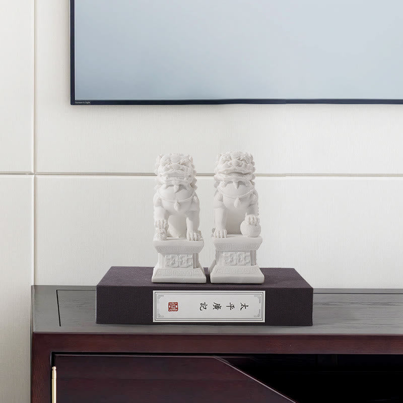 2 pezzi Statua di leone Coraggio Forza Resina Decorazione per casa e ufficio - image 5