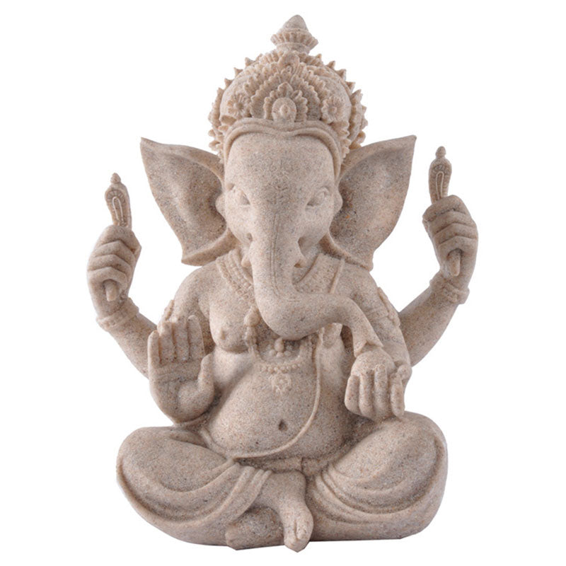 Buddha Stones Ganesh Ganpati Statua Elefante Ricchezza Benedizione Decorazione Casa