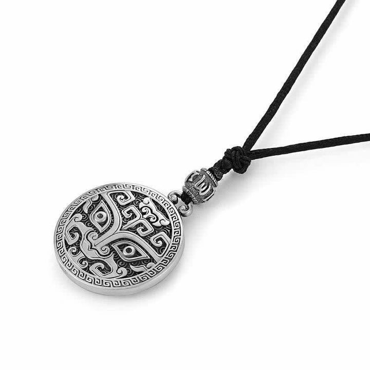 Collana con ciondolo di ricchezza Taotie, creatura mitologica FengShui fortunata