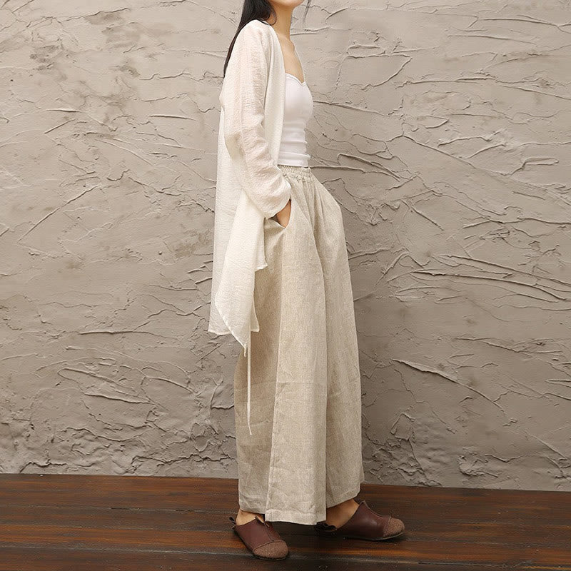 Buddha Stones Semplice Bianco Beige Modello Meditazione Spirituale Zen Pratica Yoga Abbigliamento Donna Abbigliamento